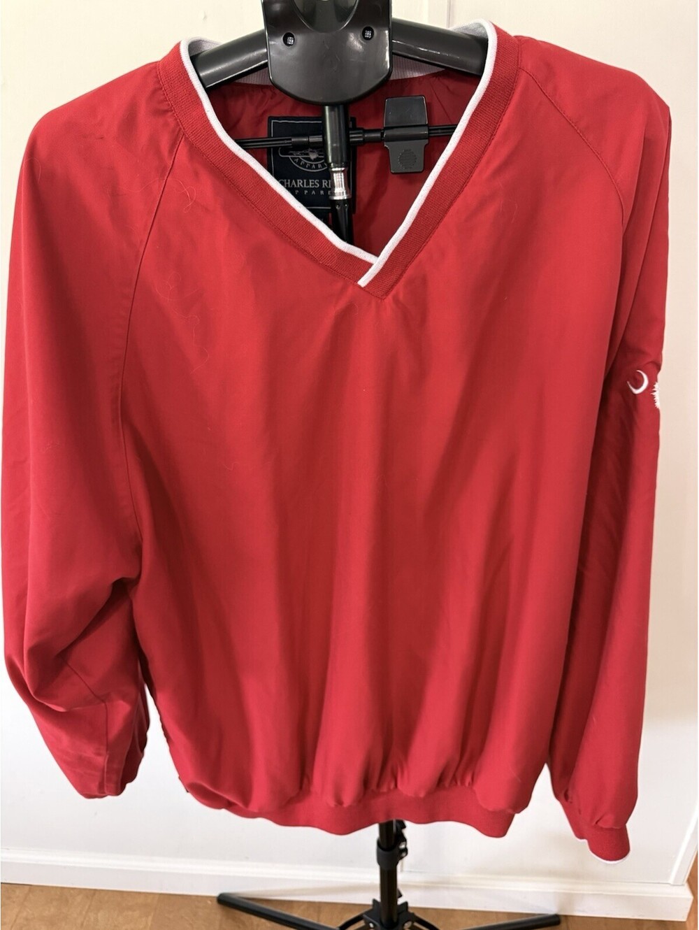 Charles Rivers Red White Jacket Size 2XLarge Mens Athletic Pullover